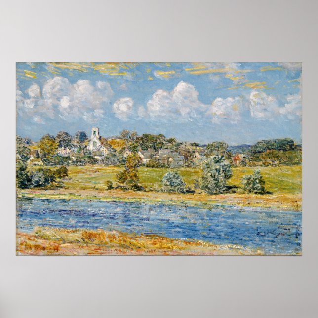 Poster Hassam - Paisagem em Newfields New Hampshire (Frente)