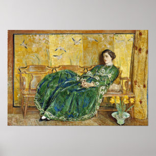 Poster Hassam - Ponte em Old Lyme 1908