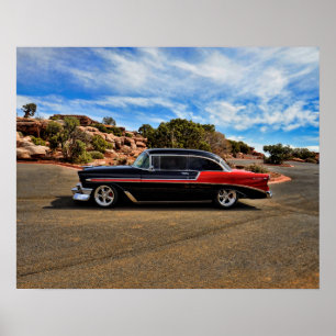 Póster haste chevy da rua de 1956 Bel Air