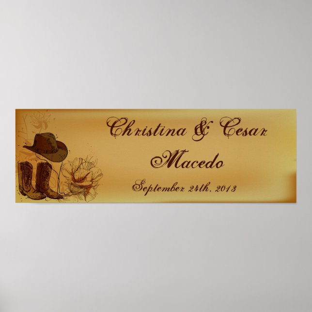 Póster Hat/Boots personalizados da garota ocidental de 22 (Frente)