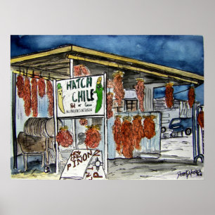 Póster hatch chili new méxico art