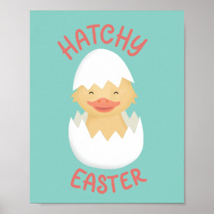 Poster Hatchy Easter cute hatching chick
