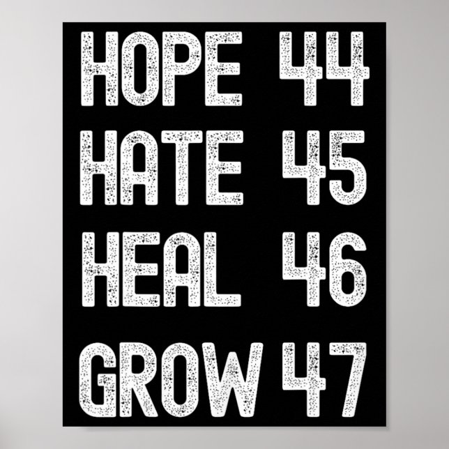Poster Hate Heal Cresce Votação Para 2024 Presidente Kama (Frente)