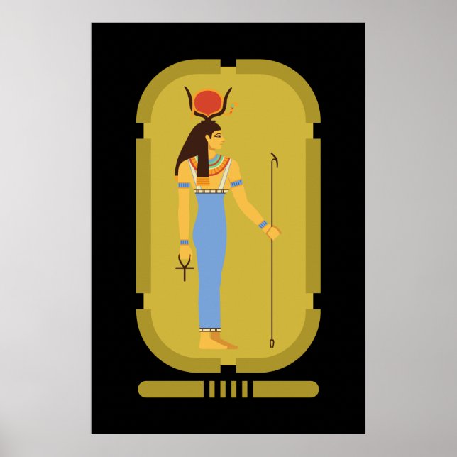 Poster Hathor Egípcia Deusa Antiga (Frente)