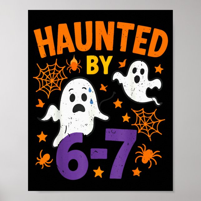 Poster Haunted 67 Ghost Math Teacher Halloween Costume Ma (Frente)