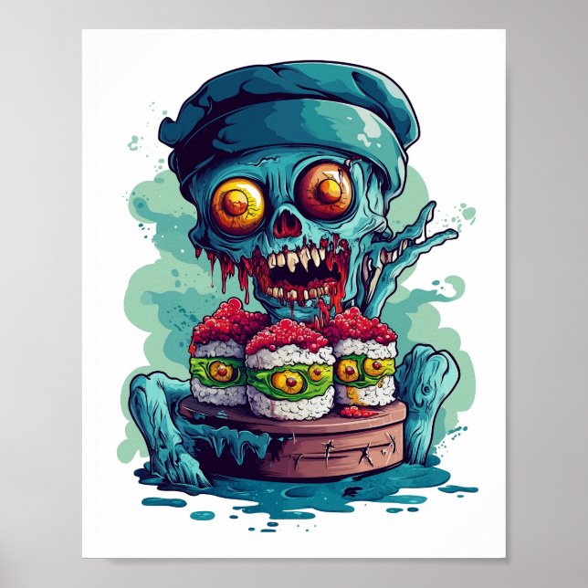 Poster Haunted Sushi Chef (Frente)