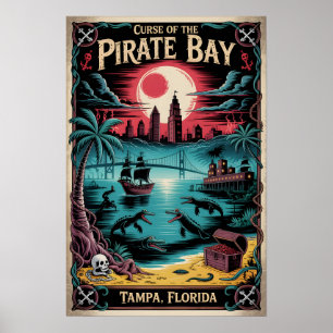Poster Haunted Tampa, Flórida Maldição da Baía Pirata