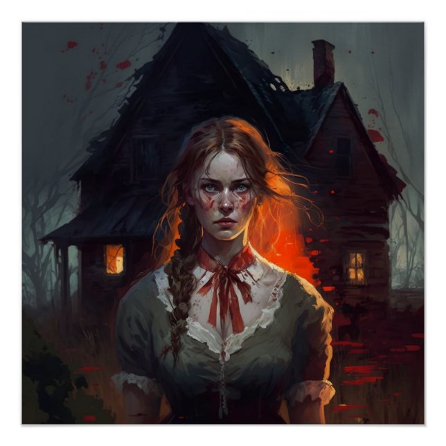 Póster Haunting house (Frente)