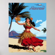 Havaí, Garota Dançando Hula na Praia, Viagem