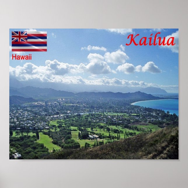 Poster Havaí - Kailua - (Frente)