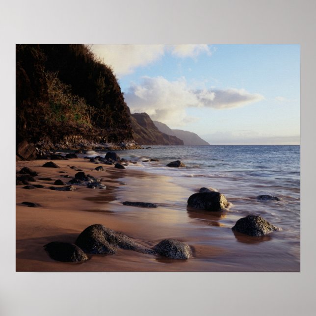 Póster Havaí, Kauai, Parque Estadual de Haena 2 (Frente)