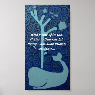 Poster havaiano da baleia