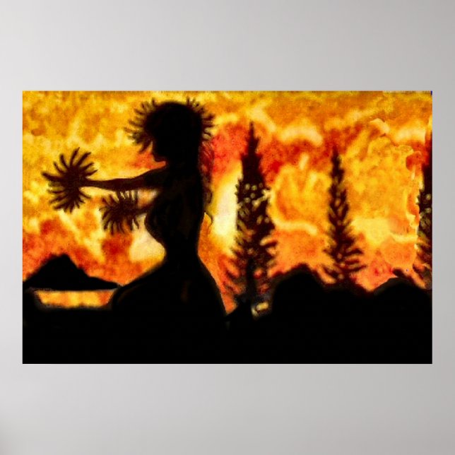 Poster havaiano Hula Dancer (Frente)