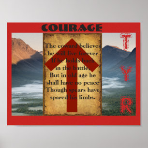 Poster Havamal Courage