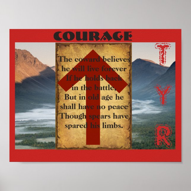 Poster Havamal Courage (Frente)
