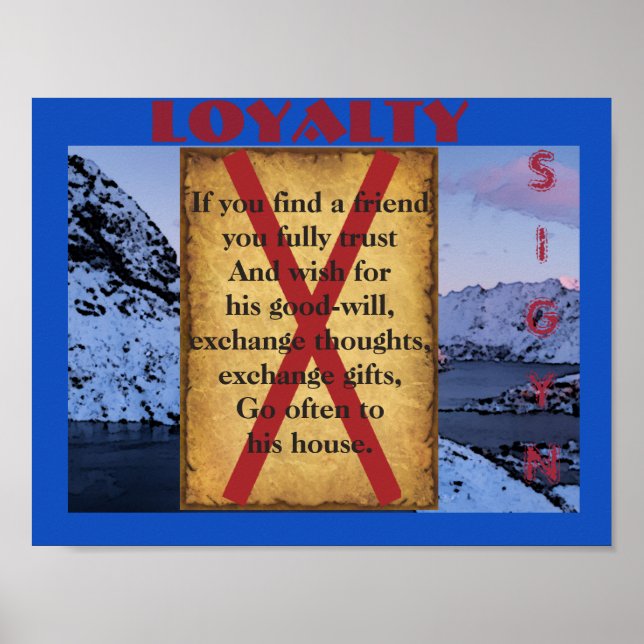 Póster Havamal Loyalty (Frente)