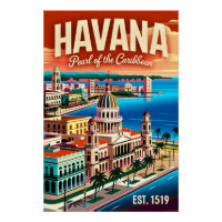 Havana Antiga Cuba Pérola do Caribe Retro