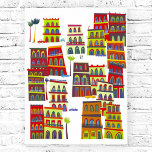 Poster Havana Cuba<br><div class="desc">Arte moderna contemporânea da cidade baseada em Havana,  Cuba. Cores vibrantes e detalhes divertidos. Arte original de Nic Squirrell.</div>