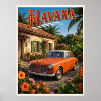 Havana Cuba Carro Antigo Viagem Tropical