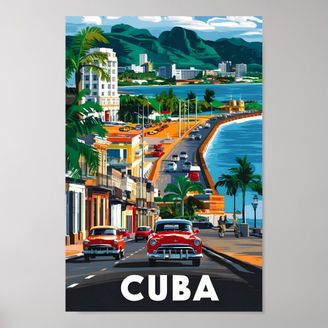 Poster Havana Cuba Famosa Viagem (Frente)