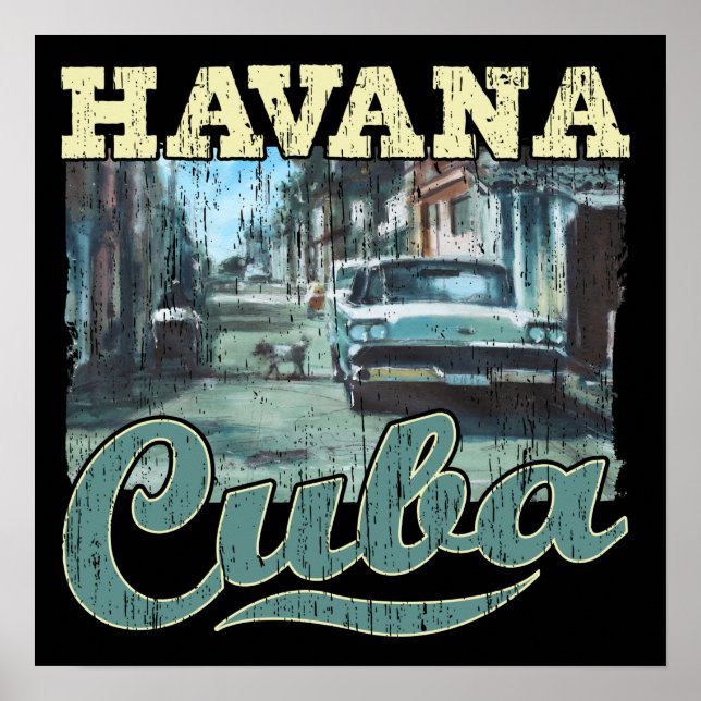 Poster Havana Cuba Grafite Street Art - Love Habana (Frente)