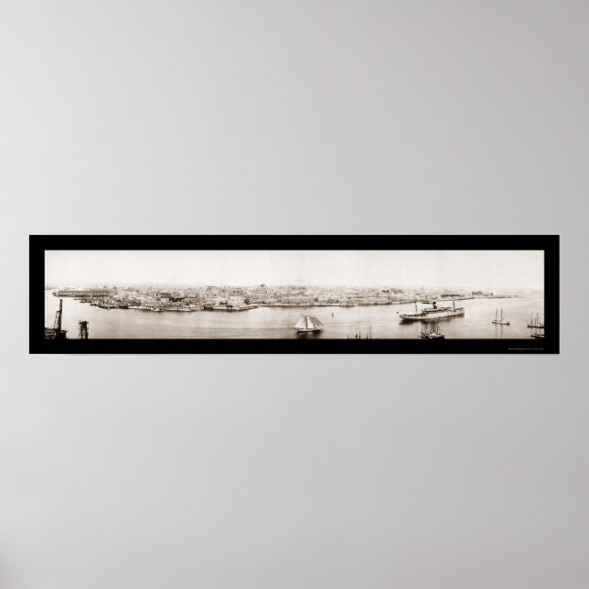 Poster Havana Cuba Waterfront Photo 1920 (Frente)