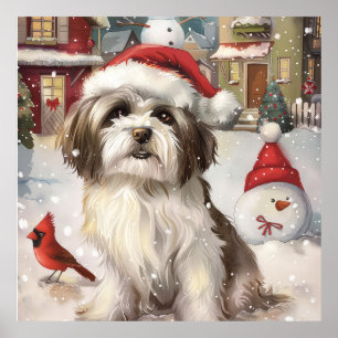 Poster Havanese Paraíso de Inverno Alegria de Natal