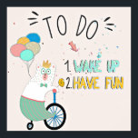 Poster Have fun!<br><div class="desc">Cude bear with bicycle & balloons for kids and grown ups.</div>