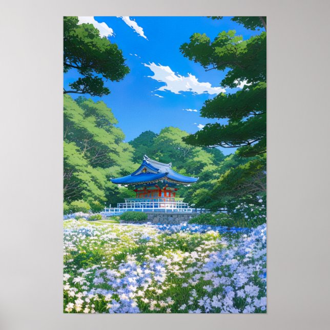 Poster Haven de Flor Branco (Frente)