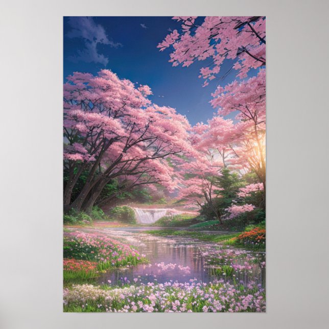 Poster Haven de Rosa e Verde (Frente)