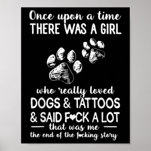 Poster Havia Uma Garota Que Amara Cachorros E Tatuagens