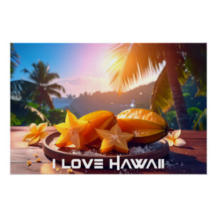 PÓSTER HAWAII - EU AMO O HAVAÍ