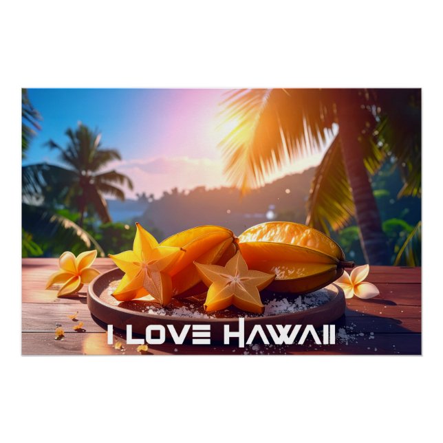 PÓSTER HAWAII - EU AMO O HAVAÍ (Frente)