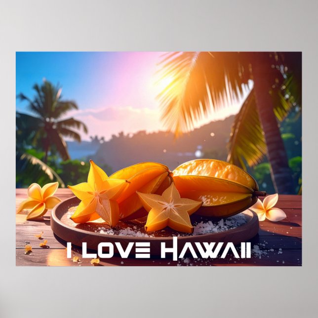 POSTER HAWAII - I LOVE HAWAII (Frente)