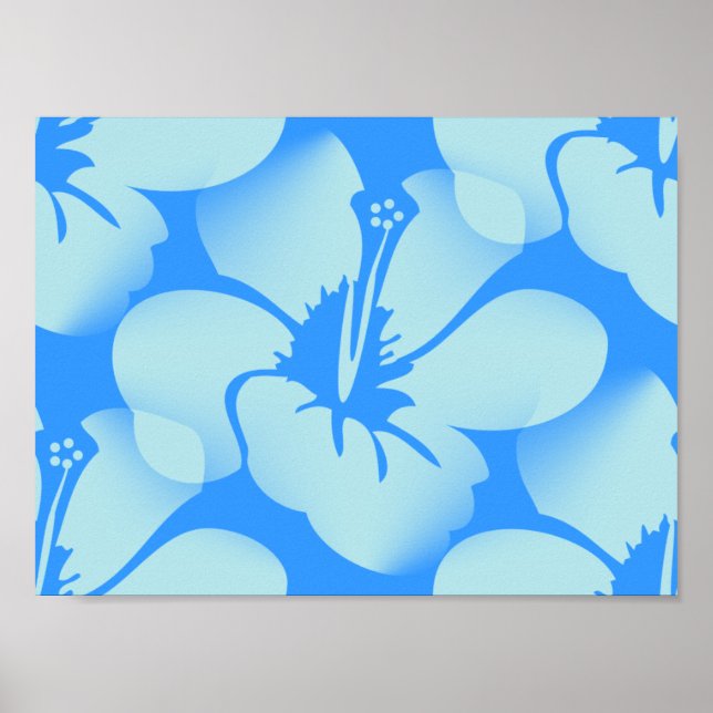 Poster Hawaiian Hibiscus Flowers (Frente)