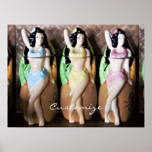 Poster Hawaiian Hula Dancers Thunder_Cove (Frente)