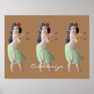 Poster Hawaiian Hula Dancers Thunder_Cove