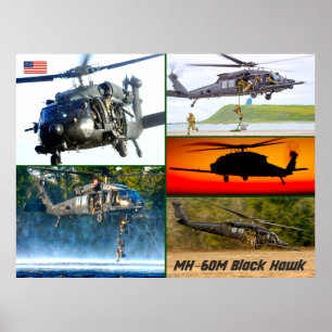 POSTER HAWK PRETO MH-60M