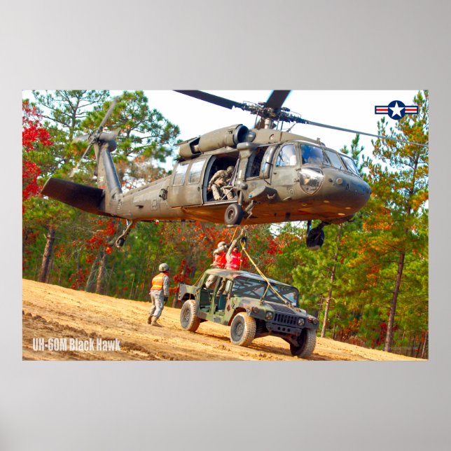 POSTER HAWK PRETO UH-60M (Frente)