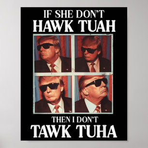 Poster Hawk Tush 2024 Hawk Tuah Trump Aeroporto