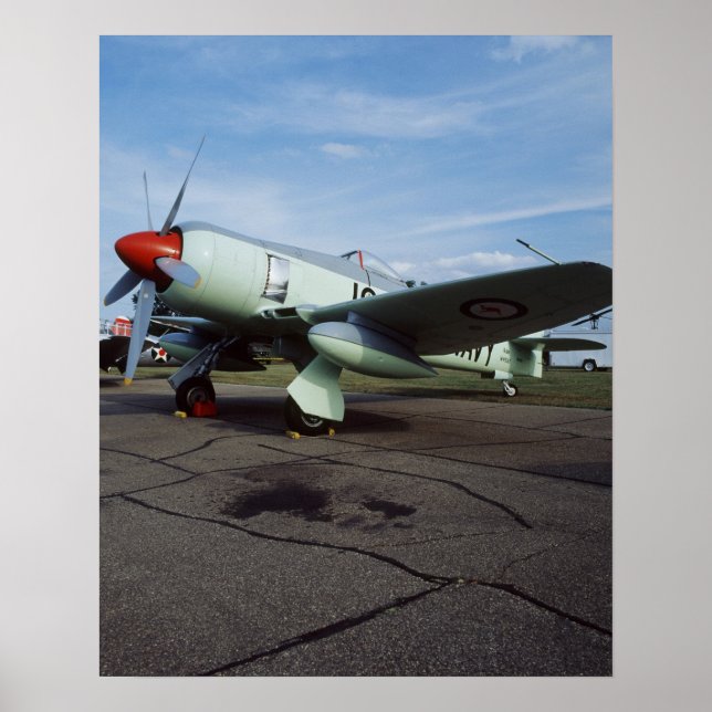 Póster Hawker Sea Fury no CAF, Minnesota Wing, no 2 (Frente)