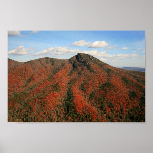 Poster Hawksbill Mountain em outono, Carolina do Norte (Frente)