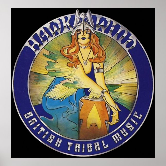 POSTER HAWKWIND - MÚSICA TRIBAL BRITÂNICA (Frente)