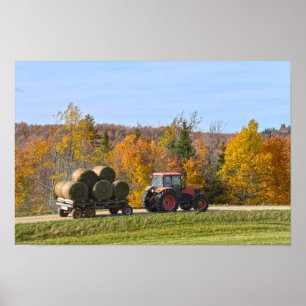 Poster Hay Hauling em Vermont no outono