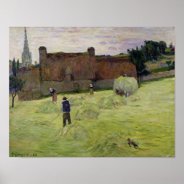 Poster Haymake na Bretanha, 1888 (Frente)