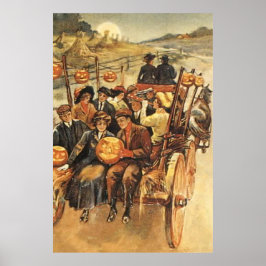 Póster Hayride Jack O' Lantern Pumpkin Moon