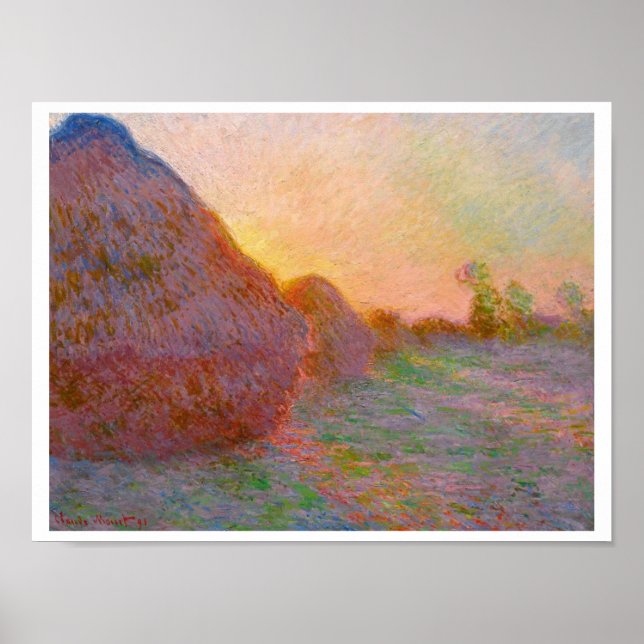 Poster Haystack de Claude Monet (Frente)