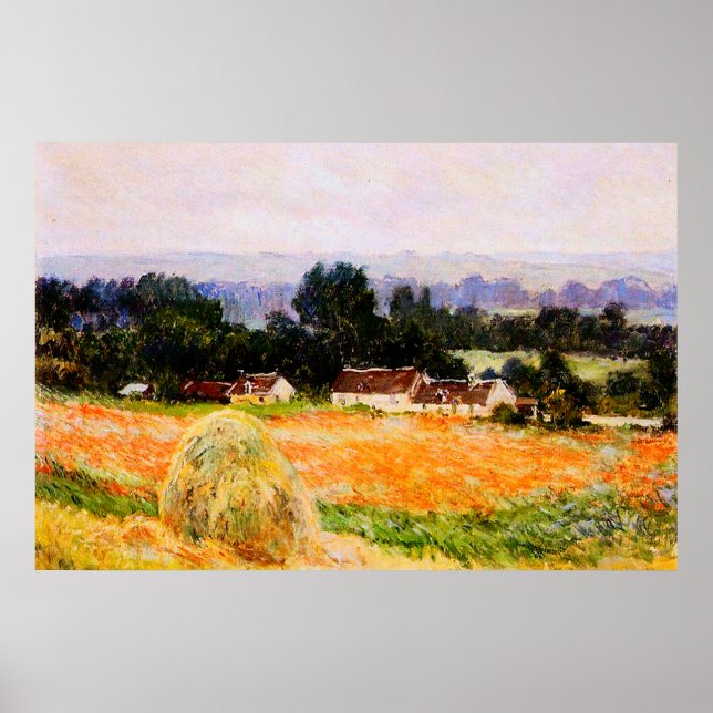 Póster Haystack em Giverny, 1886 (Frente)