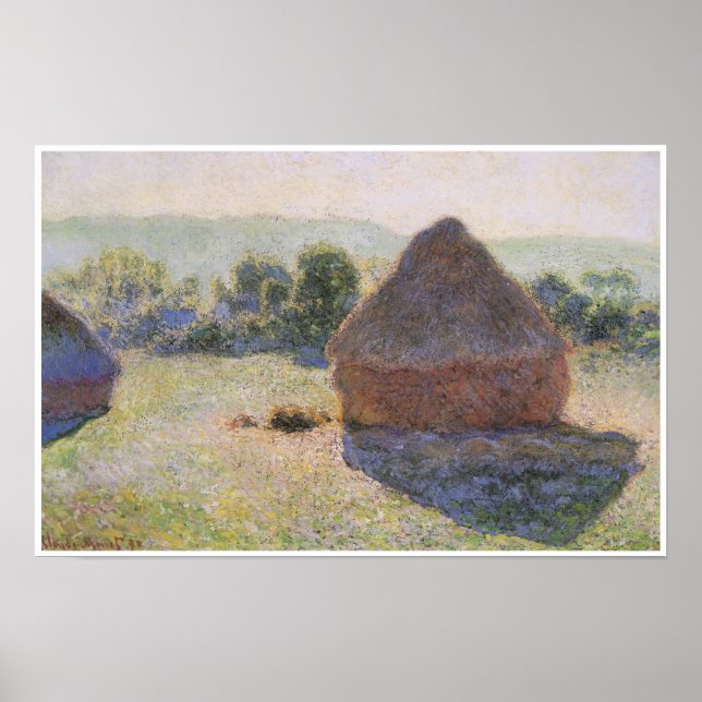 Póster Haystacks no dia 1890 (Frente)
