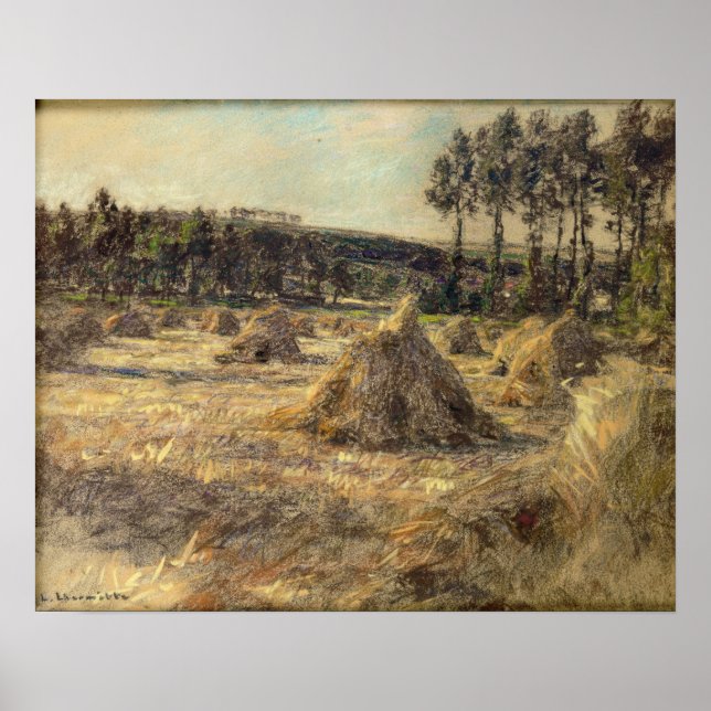 Poster Haystacks no Sunset, 1906 (Frente)
